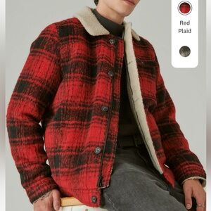 Lucky Brand Plaid Faux Shearling Lined Trucker
Jacket